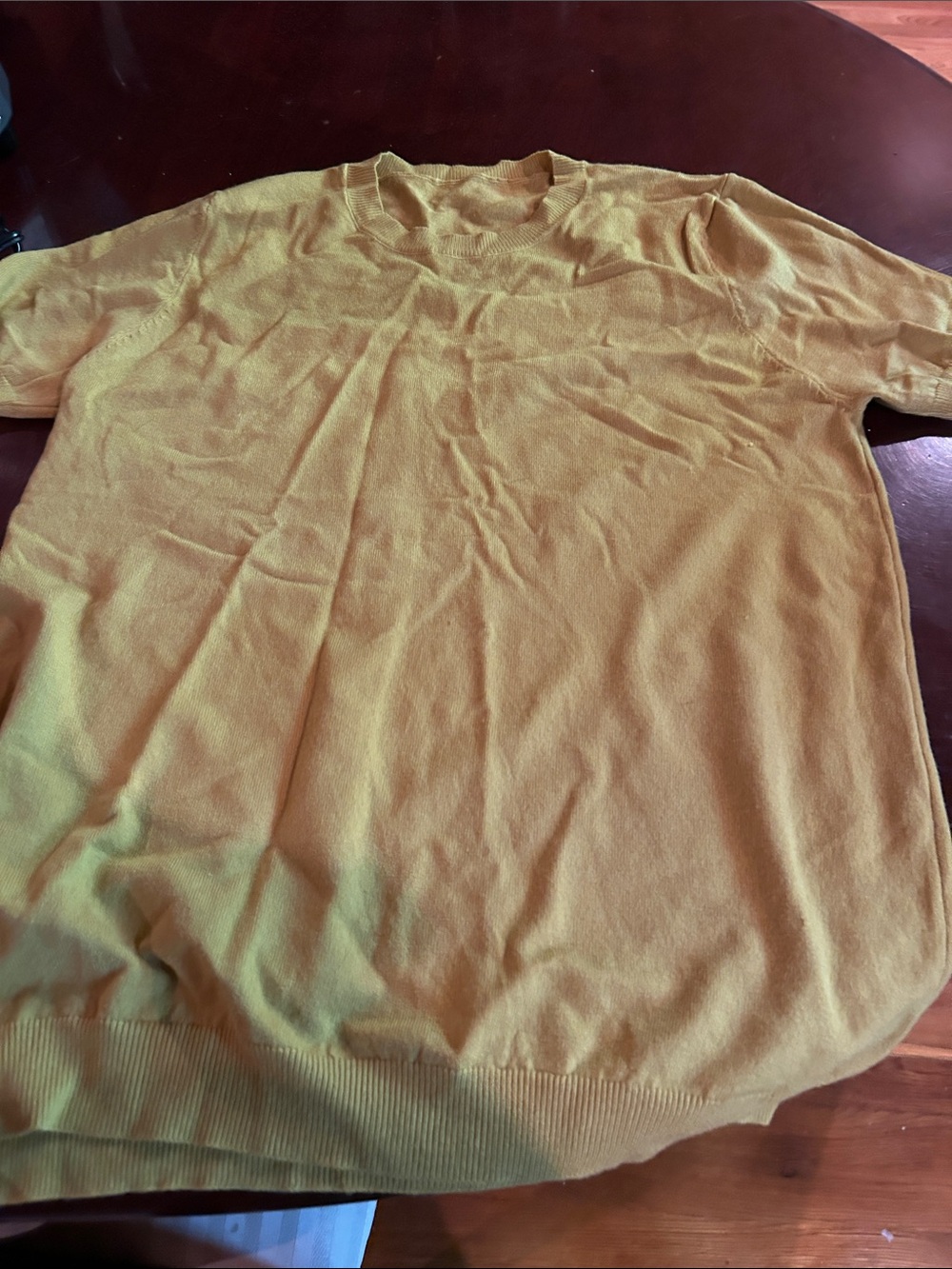 Men's Crewneck Sweater in Mustard Yellow